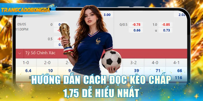 Hướng dẫn cách đọc kèo chấp 1,75 dễ hiểu nhất