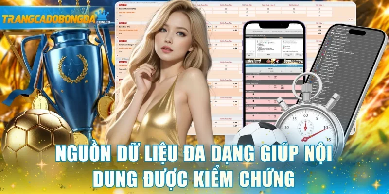 Nguồn dữ liệu đa dạng giúp nội dung được kiểm chứng