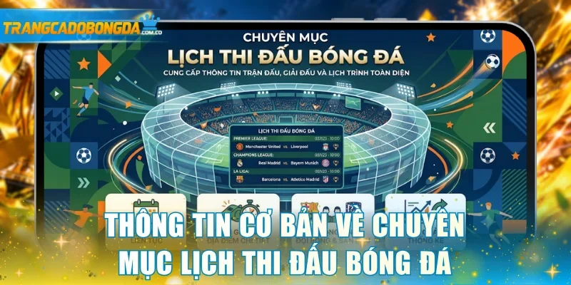 Thông tin cơ bản về chuyên mục lịch thi đấu bóng đá