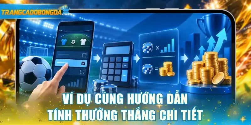 Ví dụ cùng hướng dẫn tính thưởng thắng chi tiết